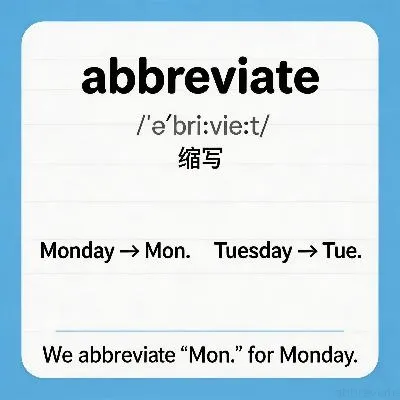 abbreviate