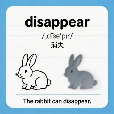 disappear